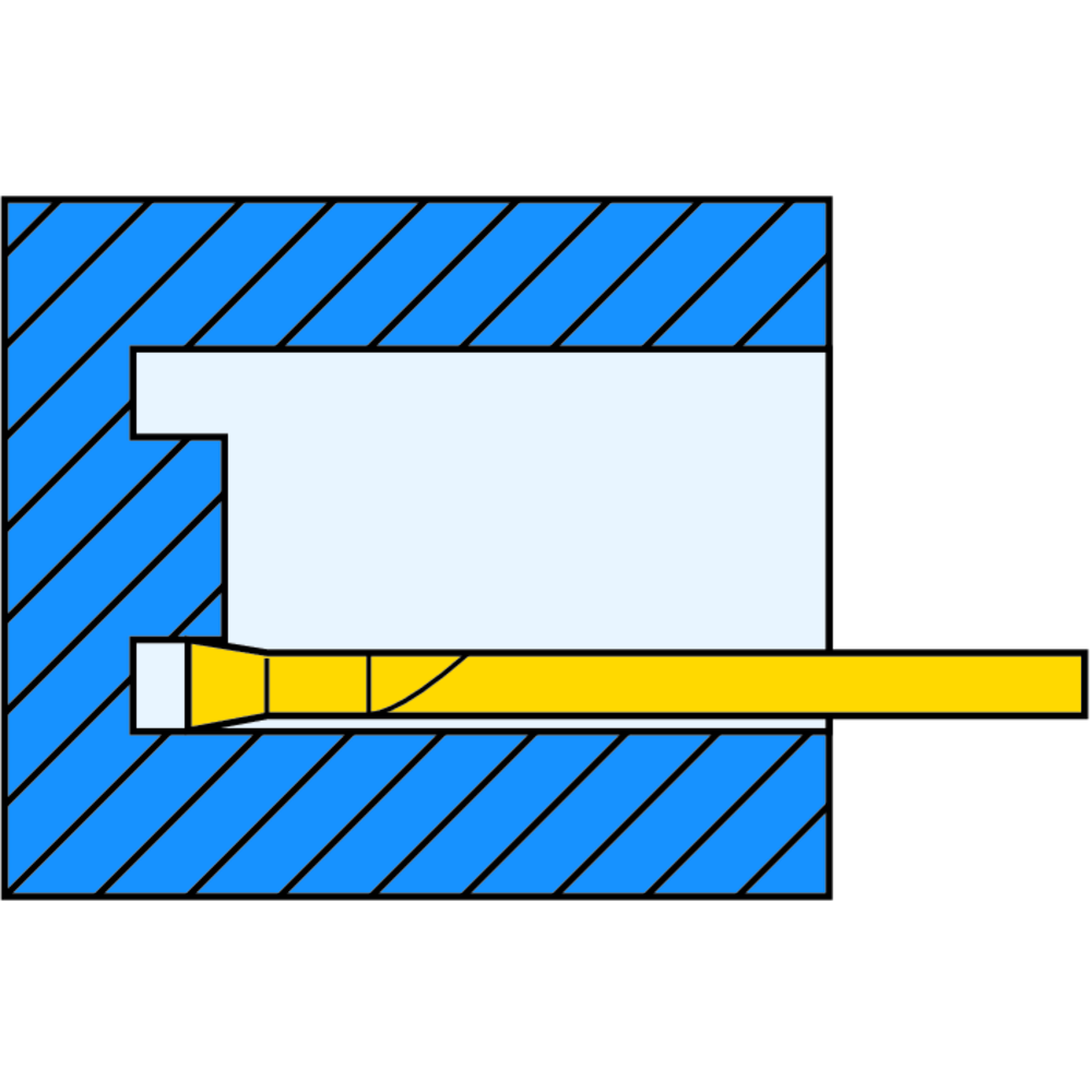 Schneideinsatz R015.2015-15 Axialstechen 7mm / b=2,0 L1=15 Dmin=8,0mm CN45F